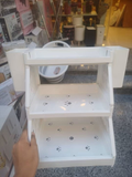 منظم لارا بلاستيك 3 أدوار أبيض
