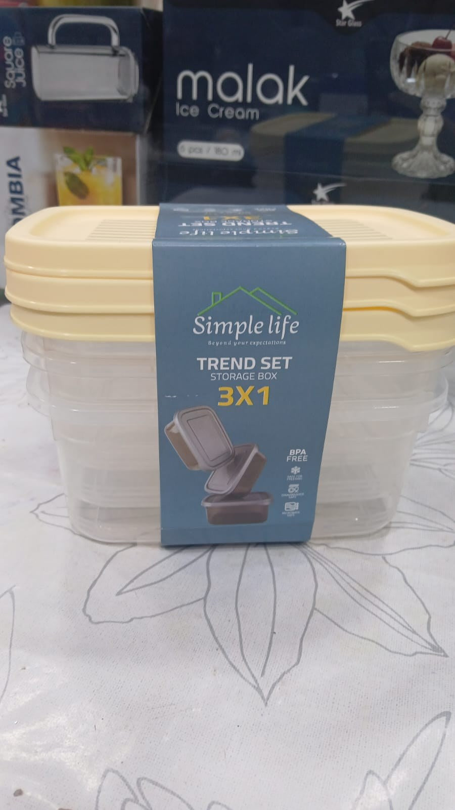 طقم علب حفظ طعام Simple Life Trend Set 3 علب