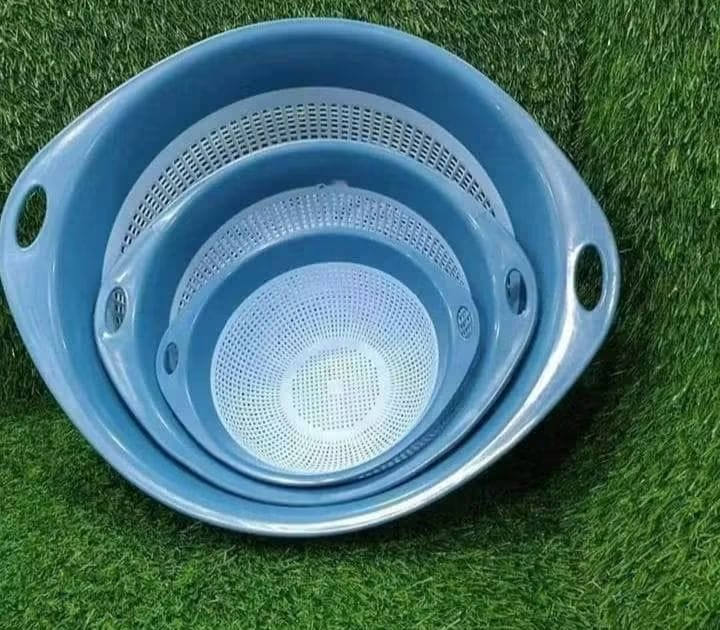 طقم مصفاة صني الوطنية 3 قطع - أزرق